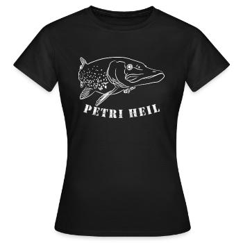 Petri Heil - Frauen T-Shirt - Schwarz - Vorne - AI Model Female 172 dark (172cm)