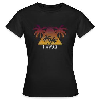 Hawaï - T-shirt Femme - noir - Devant - AI Model Female 172 dark (172cm)