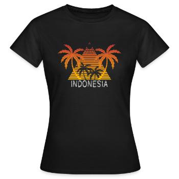 Indonésie - T-shirt Femme - noir - Devant - AI Model Female 172 dark (172cm)