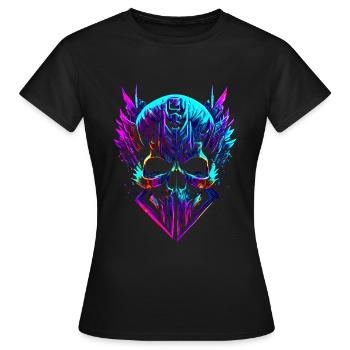 Totenschädel - Frauen T-Shirt - Schwarz - Vorne - AI Model Female 172 dark (172cm)