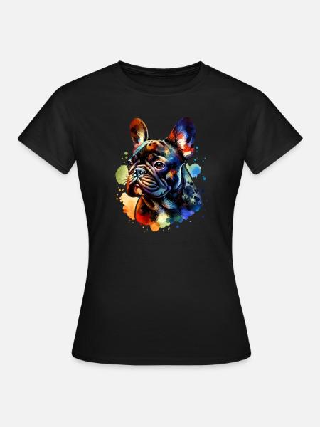 Frenchie - Frauen T-Shirt - Schwarz