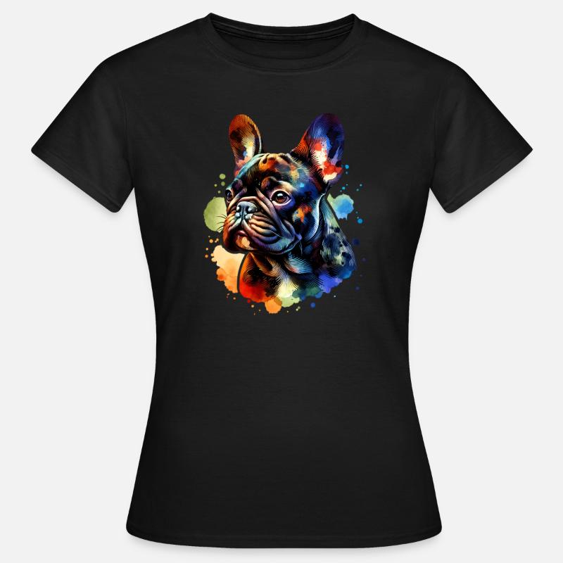 Frenchie - Frauen T-Shirt - Schwarz