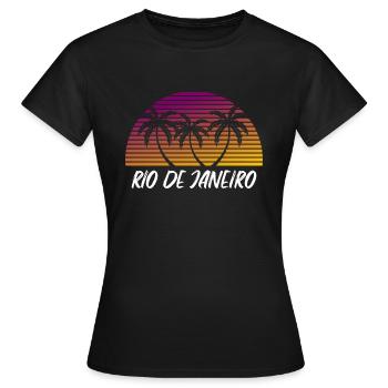 Rio de Janeiro - T-shirt Femme - noir - Devant - AI Model Female 172 dark (172cm)