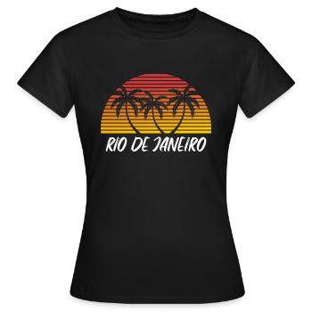 Rio de Janeiro - T-shirt Femme - noir - Devant - AI Model Female 172 dark (172cm)