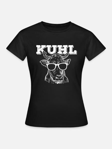 Coole Kuh - Frauen T-Shirt - Schwarz