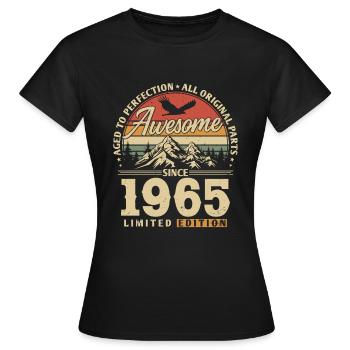 Excellent depuis 1965 - T-shirt Femme - noir - Devant - AI Model Female 172 dark (172cm)