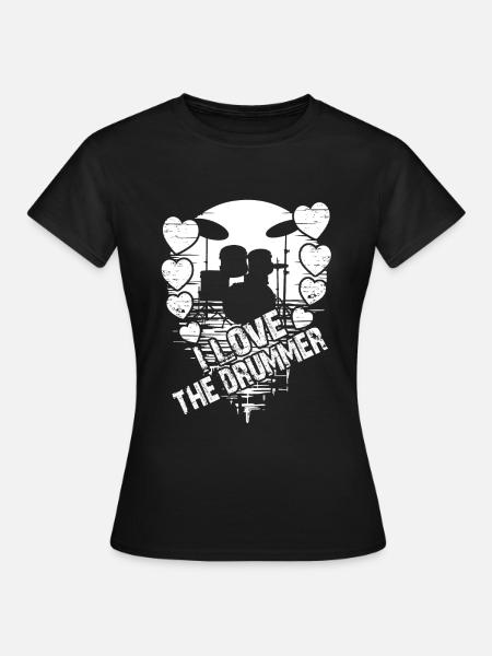 J’adore le batteur - j’adore la batterie - T-shirt Femme - noir