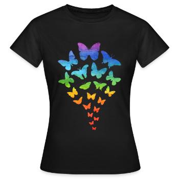 butterflies in the stomach - Women's T-Shirt - black - Front - AI Model Female 172 dark (172cm)