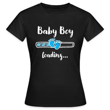 baby boy loading - Frauen T-Shirt - Schwarz - Vorne - AI Model Female 172 dark (172cm)