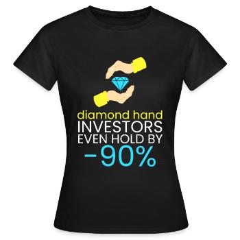 Diamond hands never sell - Women's T-Shirt - black - Front - AI Model Female 172 dark (172cm)