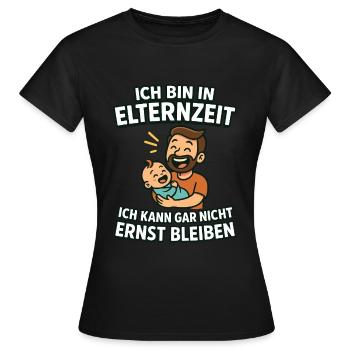 Papa in Elternzeit - Lustiges Baby-Design - Frauen T-Shirt - Schwarz - Vorne - AI Model Female 172 dark (172cm)
