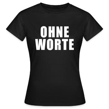 CADEAU SANS MOTS DITES AUCUN COMMENTAIRE BUREAU - T-shirt Femme - noir - Devant - AI Model Female 172 dark (172cm)