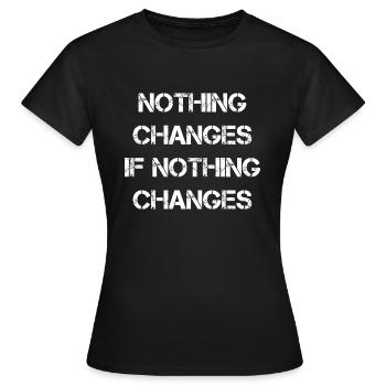 Dicton de motivation d’entreprise - T-shirt Femme - noir - Devant - AI Model Female 172 dark (172cm)