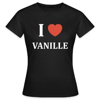 i love vanille - T-shirt Femme - noir - Devant - AI Model Female 172 dark (172cm)