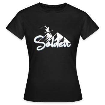 Sölden - Frauen T-Shirt - Schwarz - Vorne - AI Model Female 172 dark (172cm)