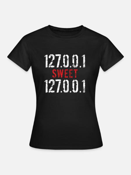 Home Sweet Home - IT Nerd Homeoffice Humor - Dame-T-shirt - sort