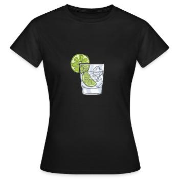 Gin - T-shirt Femme - noir - Devant - AI Model Female 172 dark (172cm)