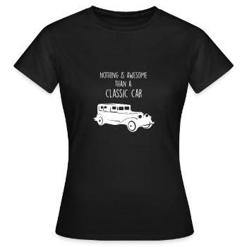 Voitures anciennes voitures anciennes - T-shirt Femme - noir - Devant - AI Model Female 172 dark (172cm)