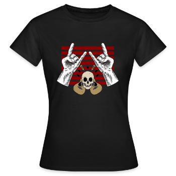 Rock rock hard rock concert de guitare - T-shirt Femme - noir - Devant - AI Model Female 172 dark (172cm)