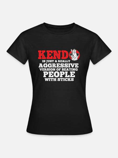 Japanischer Schwertkampf Kendo - Frauen T-Shirt - Schwarz