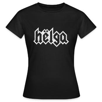 Helga - Frauen T-Shirt - Schwarz - Vorne - AI Model Female 172 dark (172cm)