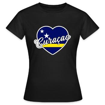 Curaçao - T-shirt Femme - noir - Devant - AI Model Female 172 dark (172cm)