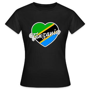 Tanzanie - T-shirt Femme - noir - Devant - AI Model Female 172 dark (172cm)