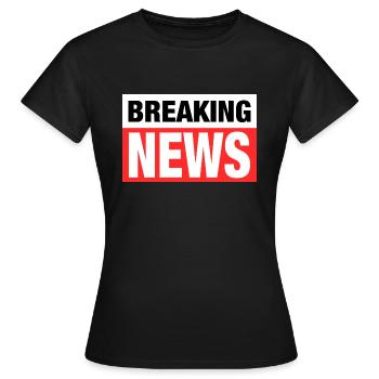 Nachrichten Spruch - Frauen T-Shirt - Schwarz - Vorne - AI Model Female 172 dark (172cm)