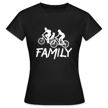 Balade familiale en vélo familiale en famille - T-shirt Femme - noir - Devant - AI Model Female 172 dark (172cm)