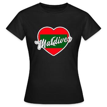 Maldives - T-shirt Femme - noir - Devant - AI Model Female 172 dark (172cm)