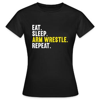 Bras de fer Bras de fer - T-shirt Femme - noir - Devant - AI Model Female 172 dark (172cm)