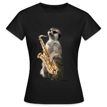 Erdmaennchensax - Women's T-Shirt - black - Front - AI Model Female 172 dark (172cm)