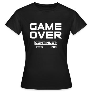 Jeu terminé! Joueur, jeux d'argent, en ligne, dictons drôles - T-shirt Femme - noir - Devant - AI Model Female 172 dark (172cm)