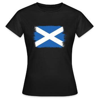 Schottland Flagge Schottische Fahne Alba GB UK - Frauen T-Shirt - Schwarz - Vorne - AI Model Female 172 dark (172cm)