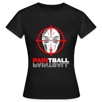 paintball paintballer gotcha - T-shirt Femme - noir - Devant - AI Model Female 172 dark (172cm)