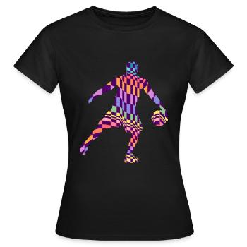 basketball basketball-muster basketballspiel - Frauen T-Shirt - Schwarz - Vorne - AI Model Female 172 dark (172cm)