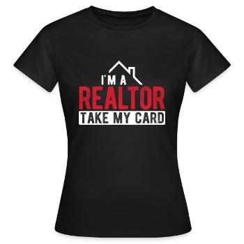 Immobilien-Händler Für Immobilien-Makler - Frauen T-Shirt - Schwarz - Vorne - AI Model Female 172 dark (172cm)