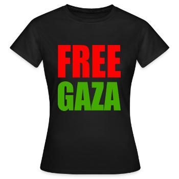 Free gaza - Women's T-Shirt - black - Front - AI Model Female 172 dark (172cm)