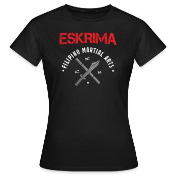 Eskrima Filipino Martial Arts Kampfsport Geschenk - Frauen T-Shirt - Schwarz - Vorne - AI Model Female 172 dark (172cm)