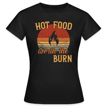 Hot Food - Vaut le coup / Scharfes Essen - T-shirt Femme - noir - Devant - AI Model Female 172 dark (172cm)