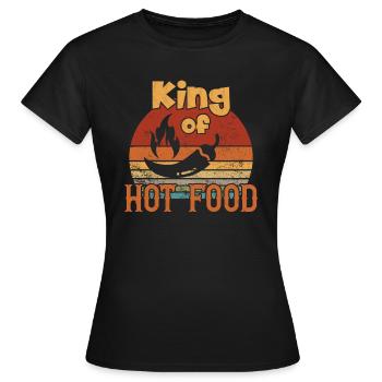 Roi de la nourriture chaude / Scharfes Essen - T-shirt Femme - noir - Devant - AI Model Female 172 dark (172cm)