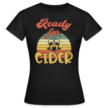 Prêt pour le cidre - T-shirt Femme - noir - Devant - AI Model Female 172 dark (172cm)