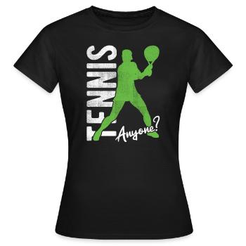Tennisplatz Spruch Für Tennis - Frauen T-Shirt - Schwarz - Vorne - AI Model Female 172 dark (172cm)