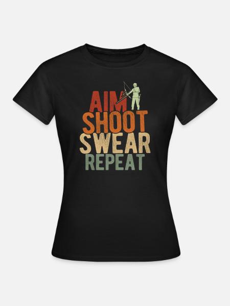 Bogenschießen Archery - Frauen T-Shirt - Schwarz