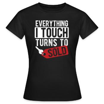 Immobilien-Händler Für Immobilien-Makler - Frauen T-Shirt - Schwarz - Vorne - AI Model Female 172 dark (172cm)