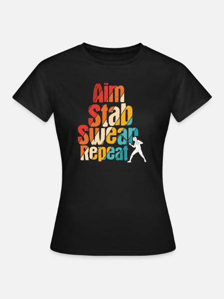 Fechten - Frauen T-Shirt - Schwarz