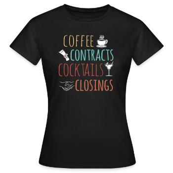 Immobilien-Händler Für Immobilien-Makler - Frauen T-Shirt - Schwarz - Vorne - AI Model Female 172 dark (172cm)