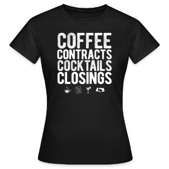 Immobilien-Händler Für Immobilien-Makler - Frauen T-Shirt - Schwarz - Vorne - AI Model Female 172 dark (172cm)