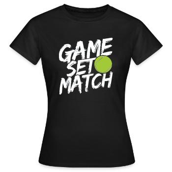 Tennisplatz Spruch Für Tennis - Frauen T-Shirt - Schwarz - Vorne - AI Model Female 172 dark (172cm)