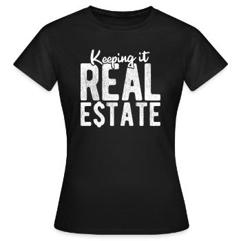 Immobilien-Händler Für Immobilien-Makler - Frauen T-Shirt - Schwarz - Vorne - AI Model Female 172 dark (172cm)